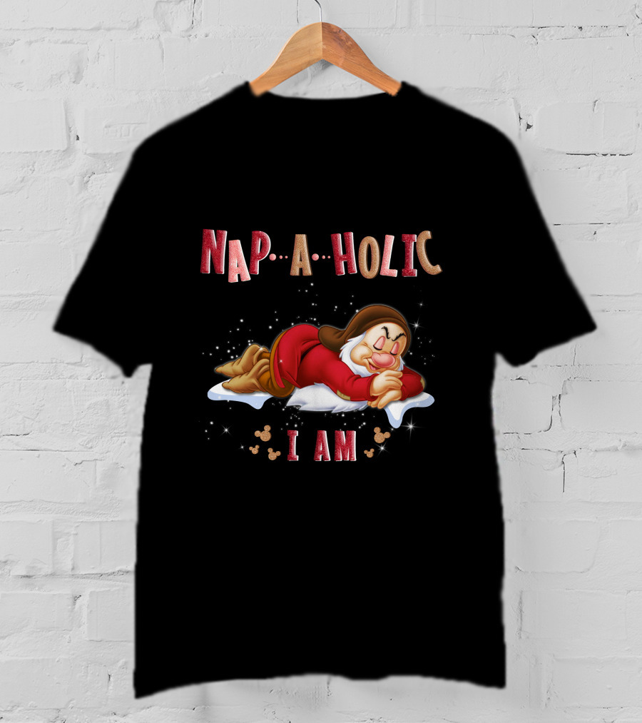 Napaholic I Am Grumpy Disney Dwarf Sleeping Pillow T-Shirt
