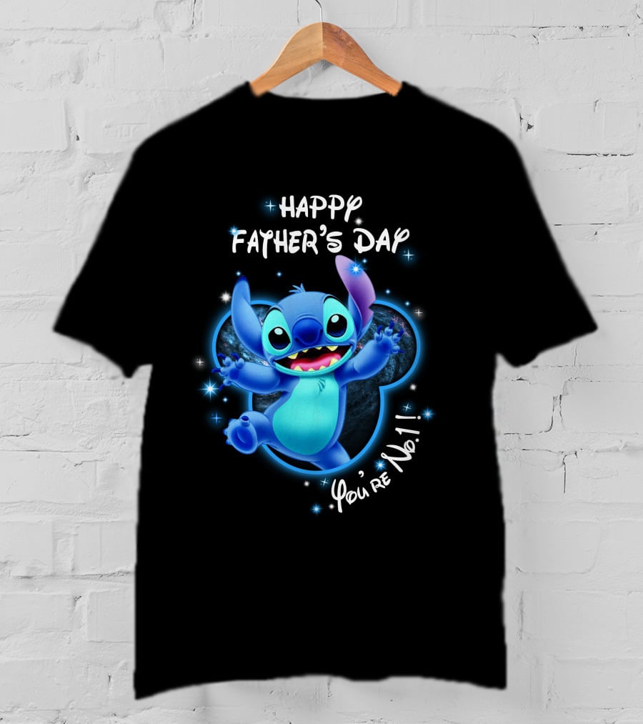 Happy Father's Day You're No. 1 Stitch T-Shirt