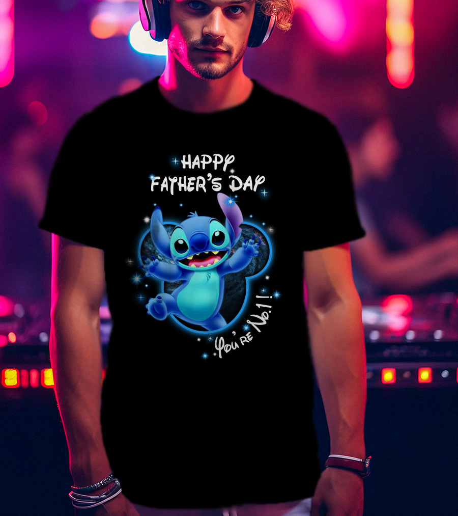 Happy Father's Day You're No. 1 Stitch T-Shirt