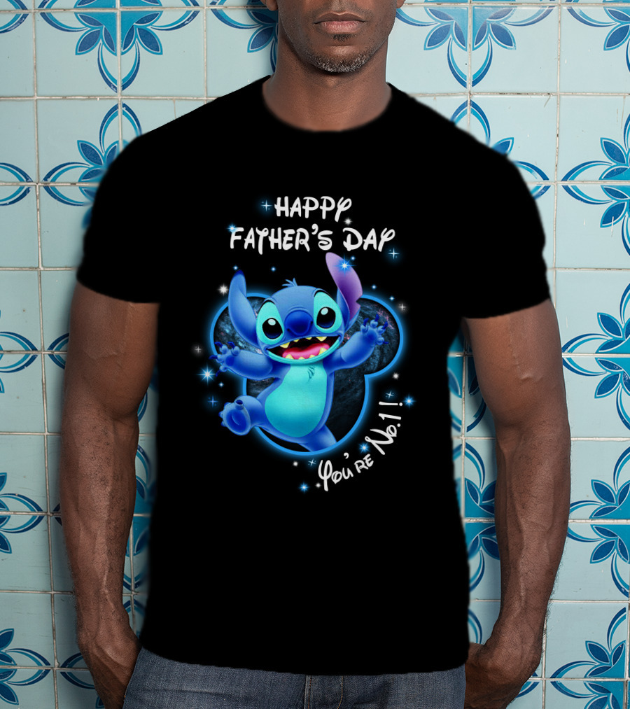 Happy Father's Day You're No. 1 Stitch T-Shirt