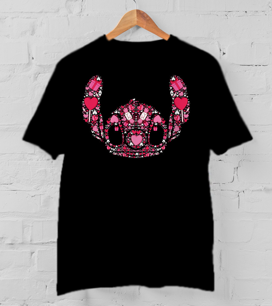 Stitch Love Hearts T-Shirt