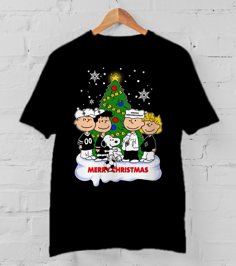 Borussia Mönchengladbach Merry Christmas Charlie Brown And Snoopy T-Shirt