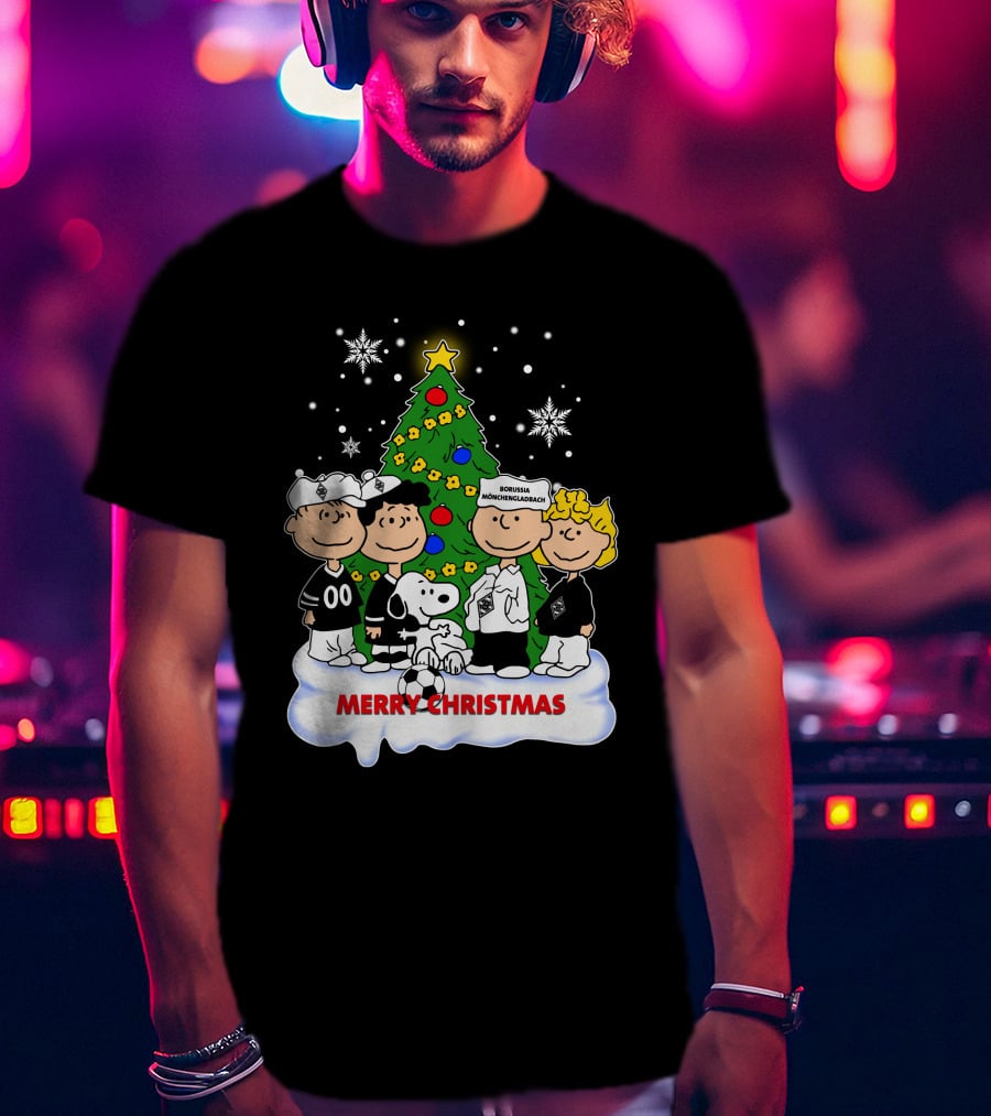 Borussia Mönchengladbach Merry Christmas Charlie Brown And Snoopy T-Shirt