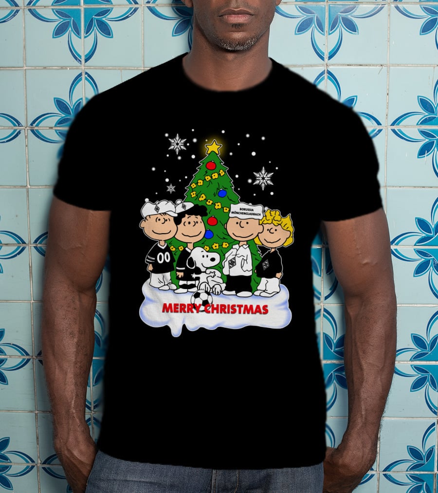 Borussia Mönchengladbach Merry Christmas Charlie Brown And Snoopy T-Shirt