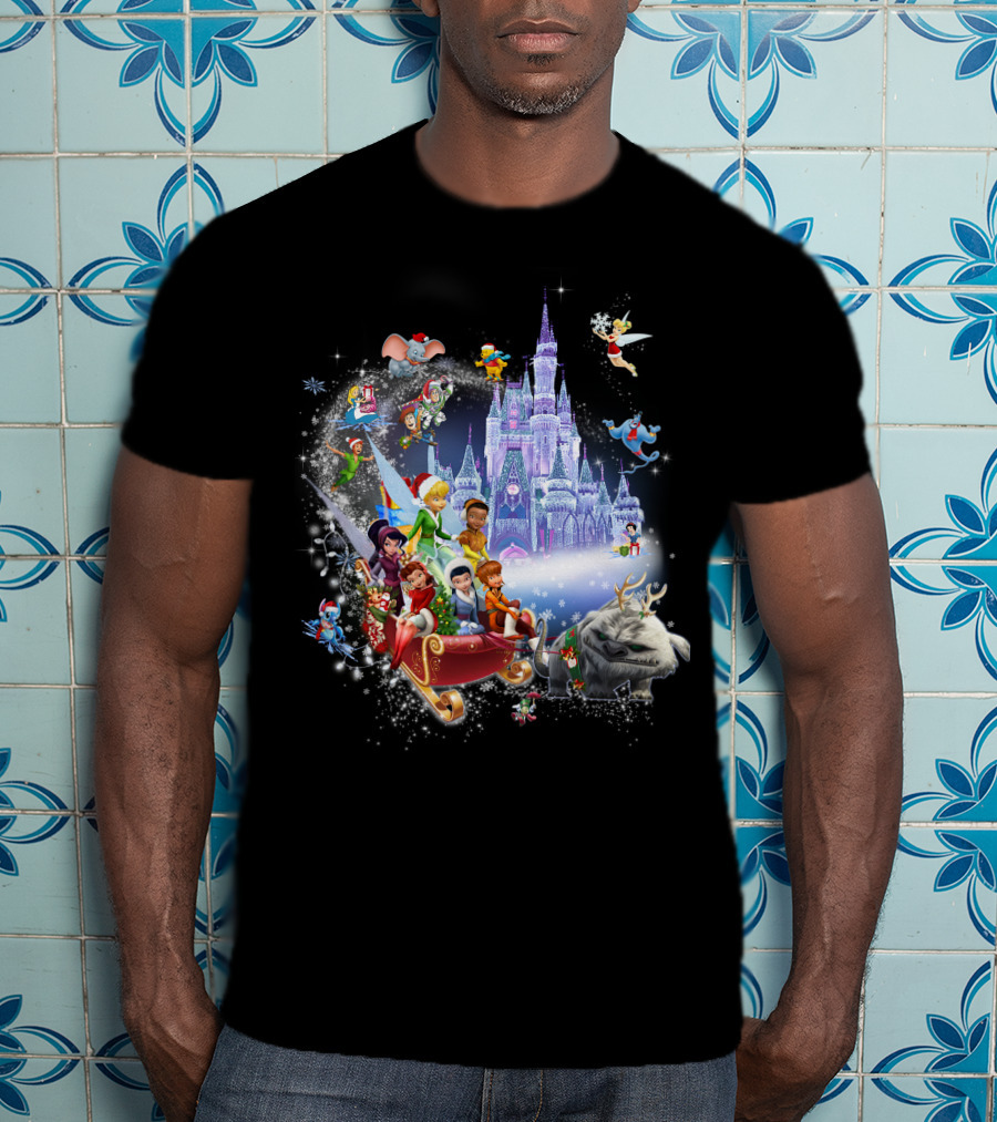Disney Tinkerbell And Friends Christmas Castle Holiday Magic Adventure T-Shirt