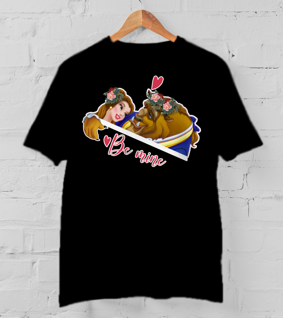 Be Mine Beauty And The Beast Floral Valentine's Day T-Shirt