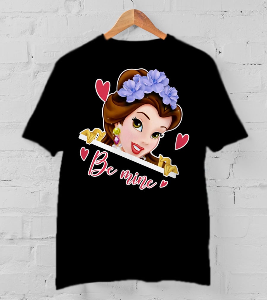 Belle Be Mine Hearts And Flowers T-Shirt