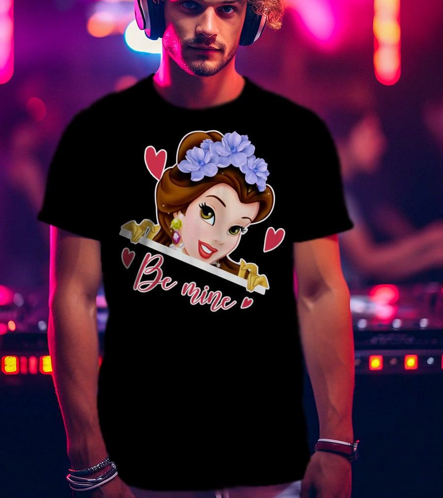 Belle Be Mine Hearts And Flowers T-Shirt