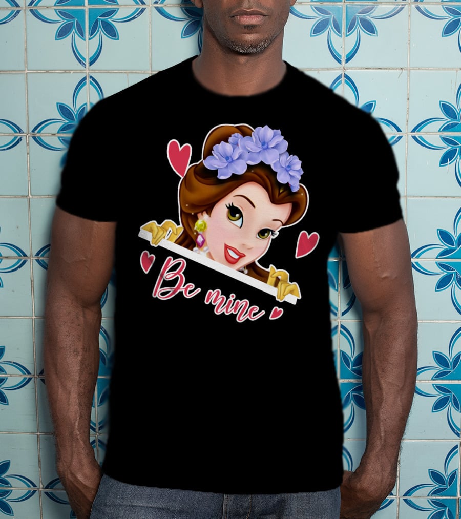 Belle Be Mine Hearts And Flowers T-Shirt