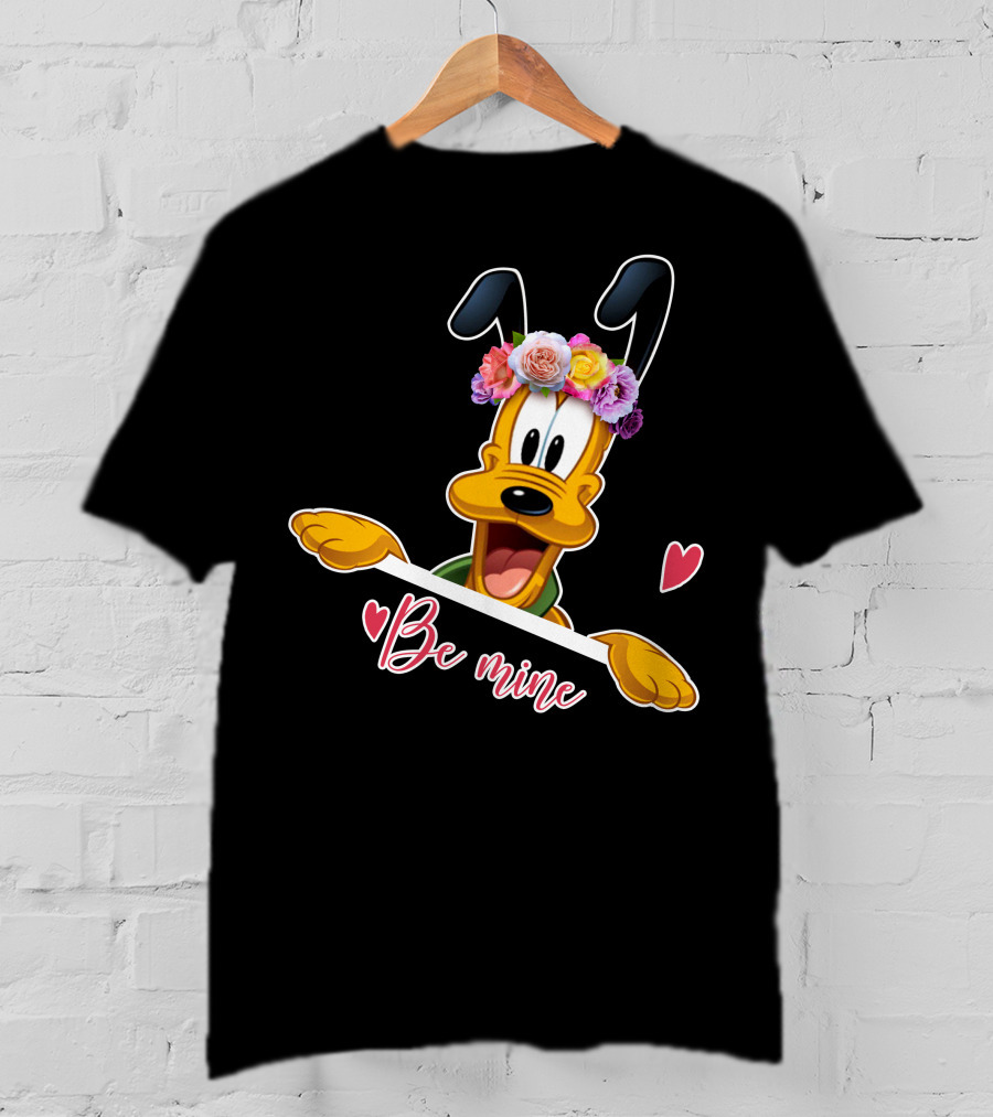 Be Mine Flower Crown Pluto Hearts T-Shirt