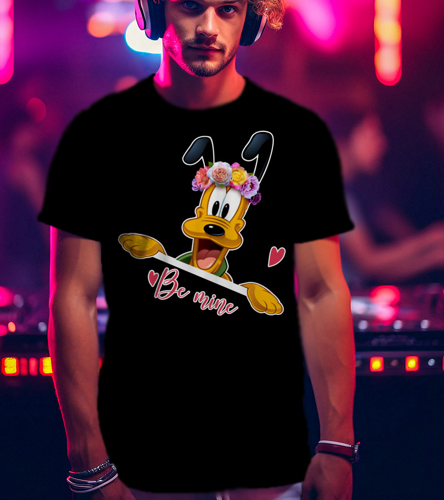 Be Mine Flower Crown Pluto Hearts T-Shirt
