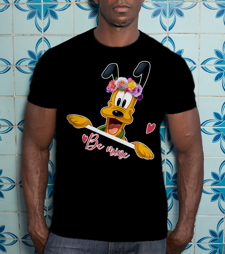 Be Mine Flower Crown Pluto Hearts T-Shirt