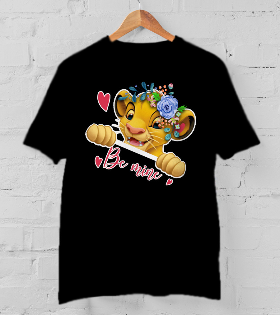 Simba Be Mine Floral Heart Lover T-Shirt