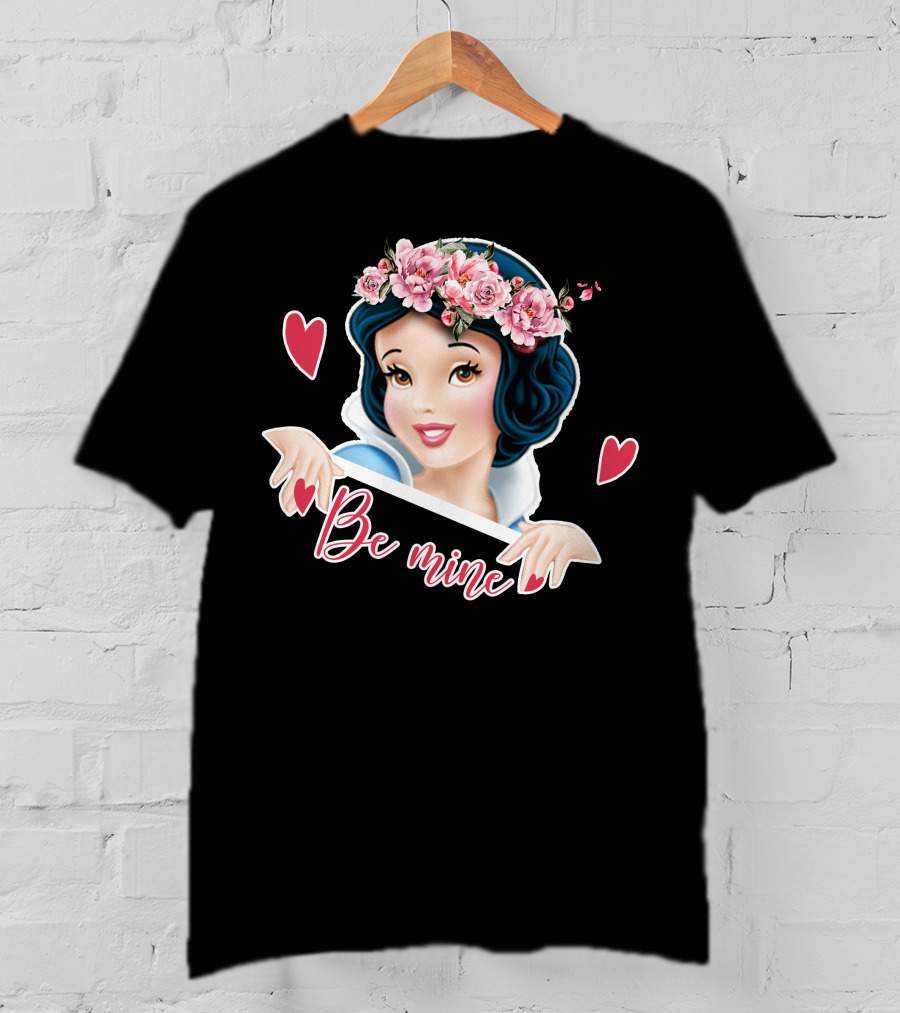 Snow White Be Mine Floral Heart T-Shirt