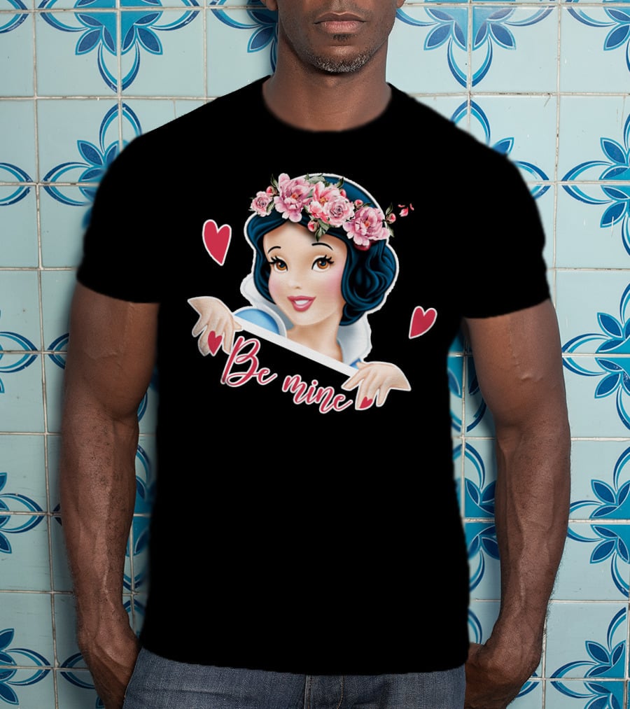 Snow White Be Mine Floral Heart T-Shirt