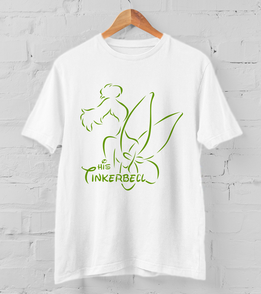His Tinkerbell Fairy Outline T-Shirt