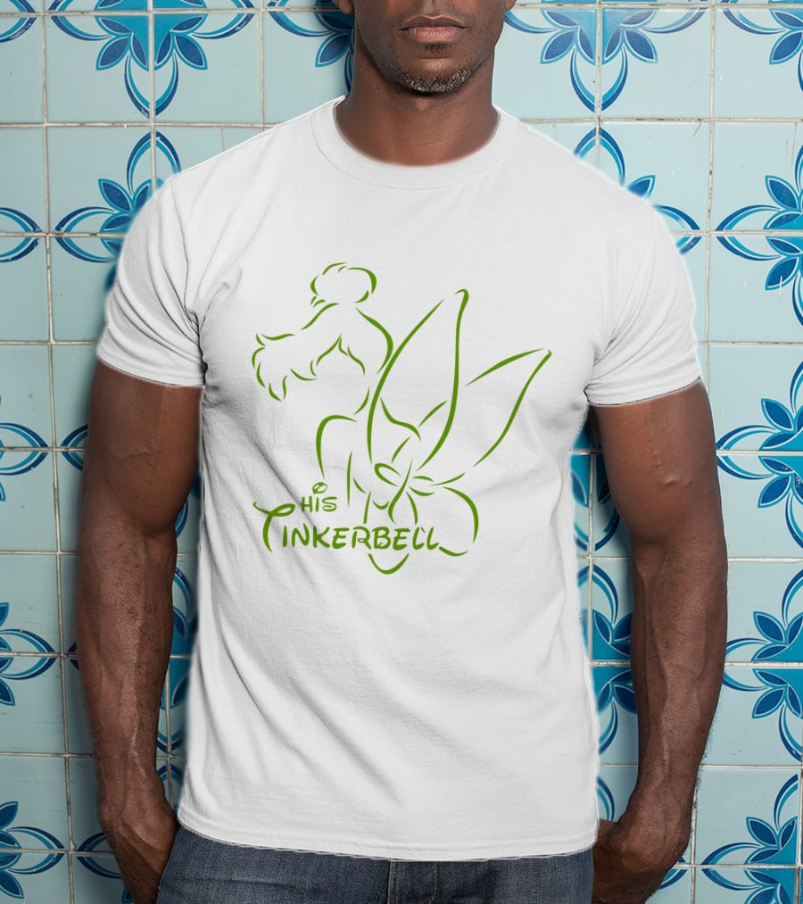 His Tinkerbell Fairy Outline T-Shirt