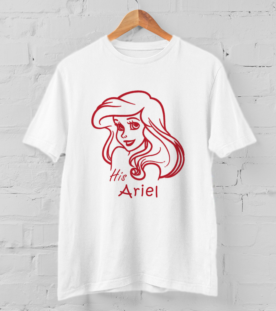Disney His Ariel The Little Mermaid Character Sketch T-Shirt