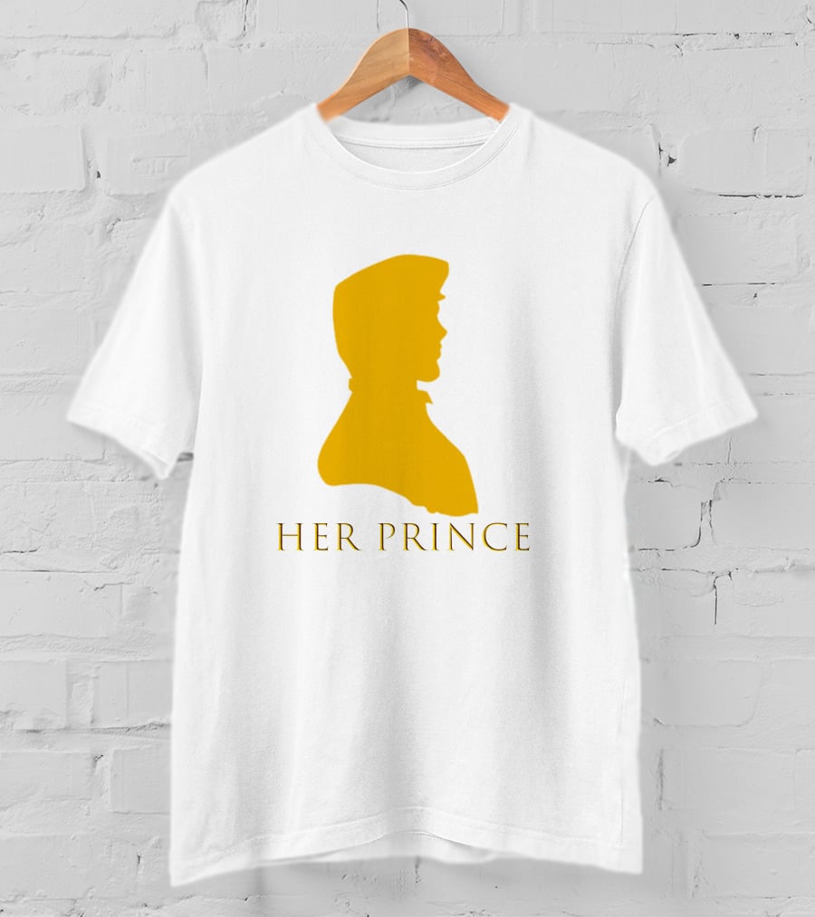 Her Prince Silhouette In Gold T-Shirt