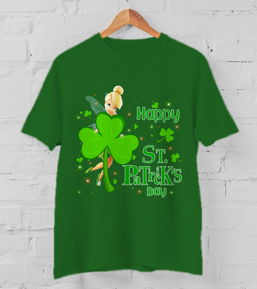 Happy St. Patrick's Day Tinkerbell Shamrock T-Shirt