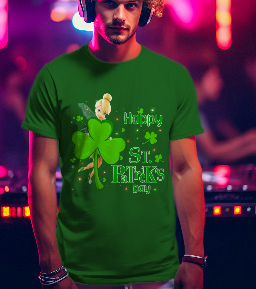 Happy St. Patrick's Day Tinkerbell Shamrock T-Shirt