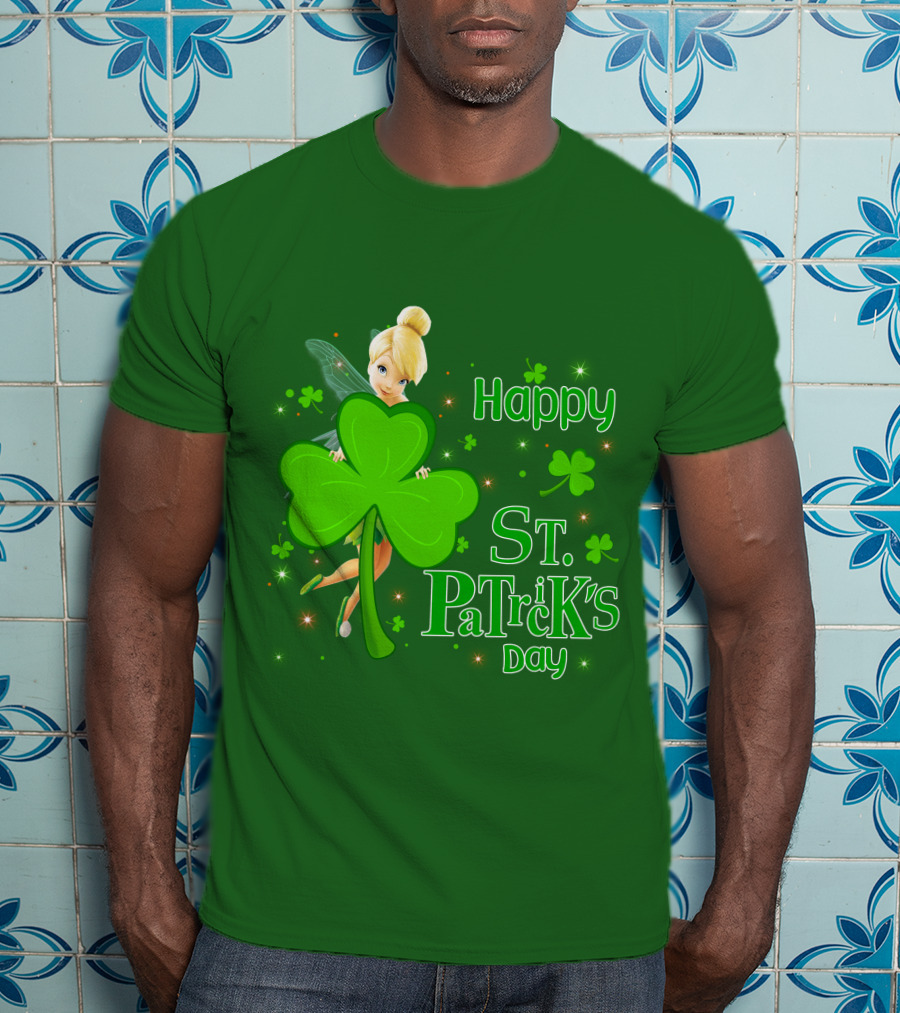Happy St. Patrick's Day Tinkerbell Shamrock T-Shirt