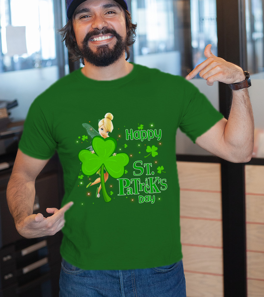 Happy St. Patrick's Day Tinkerbell Shamrock T-Shirt