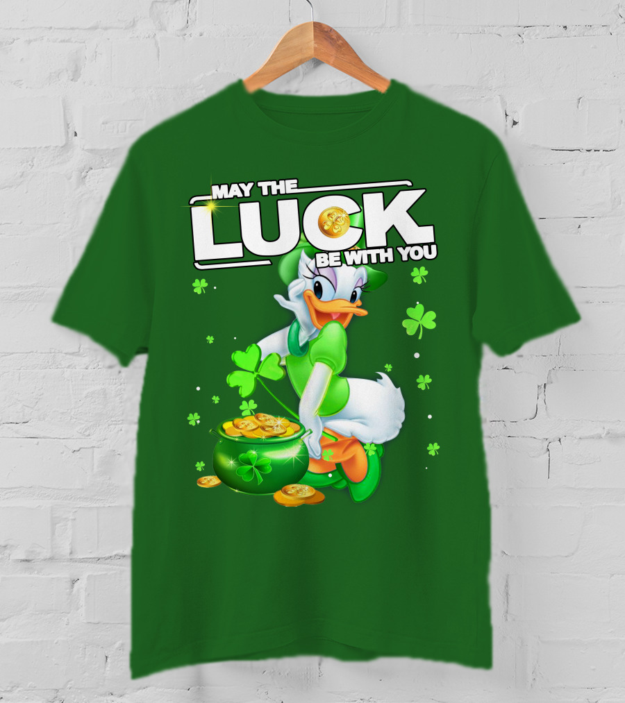 May The Luck Be With You Daisy Luck St Patrick's Day T-Shirt