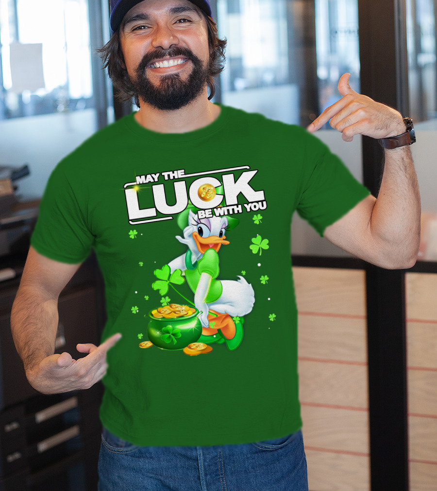 May The Luck Be With You Daisy Luck St Patrick's Day T-Shirt