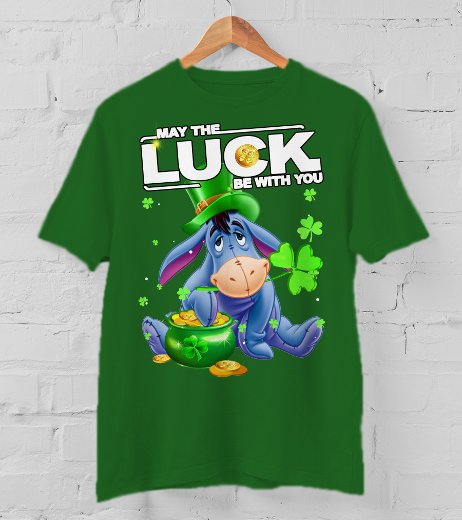 May The Luck Be With You Eeyore St Patrick's Day T-Shirt