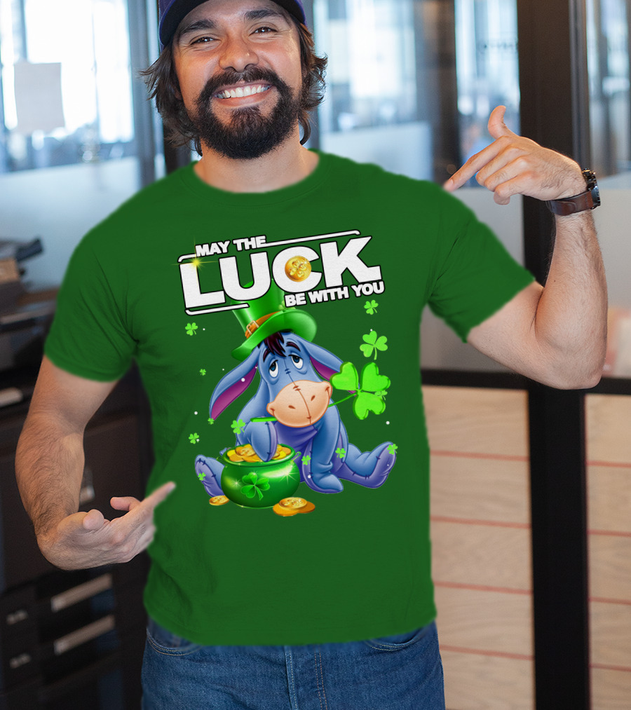 May The Luck Be With You Eeyore St Patrick's Day T-Shirt