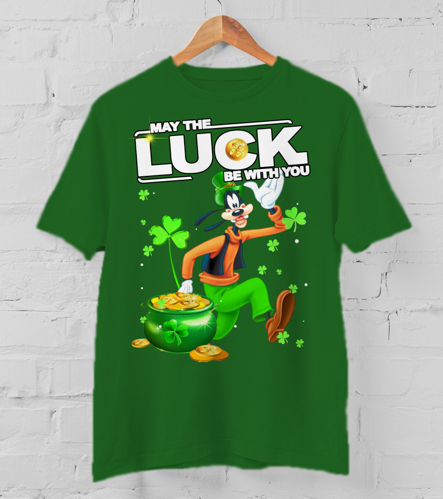 May The Luck Be With You Goofy St Patrick's Day T-Shirt