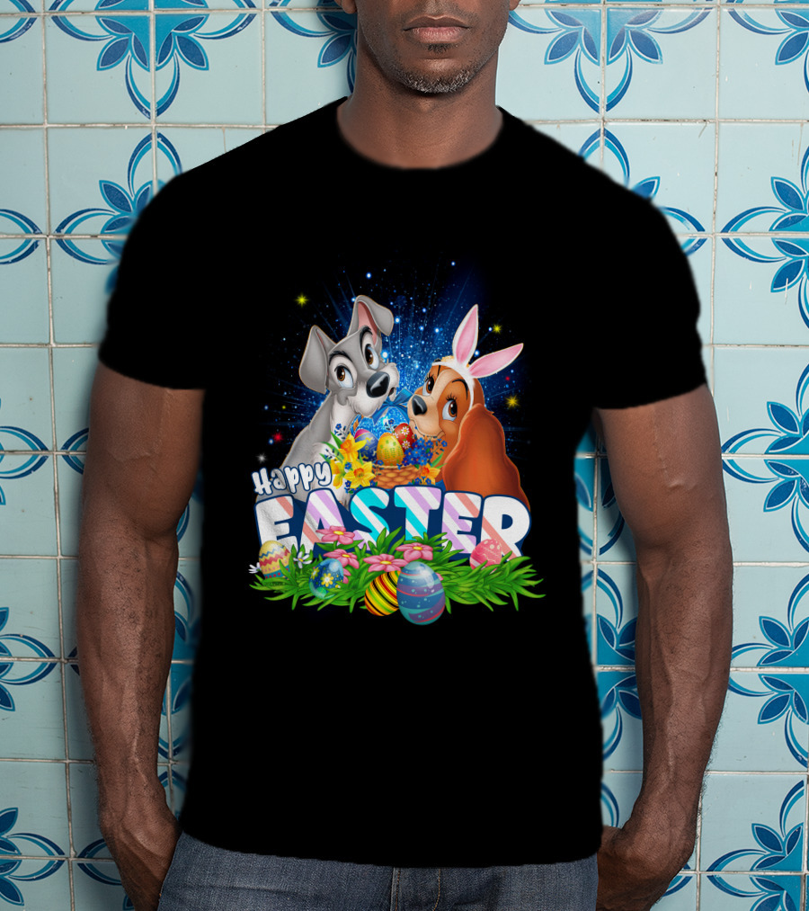 Lady And The Tramp Happy Easter T-Shirt