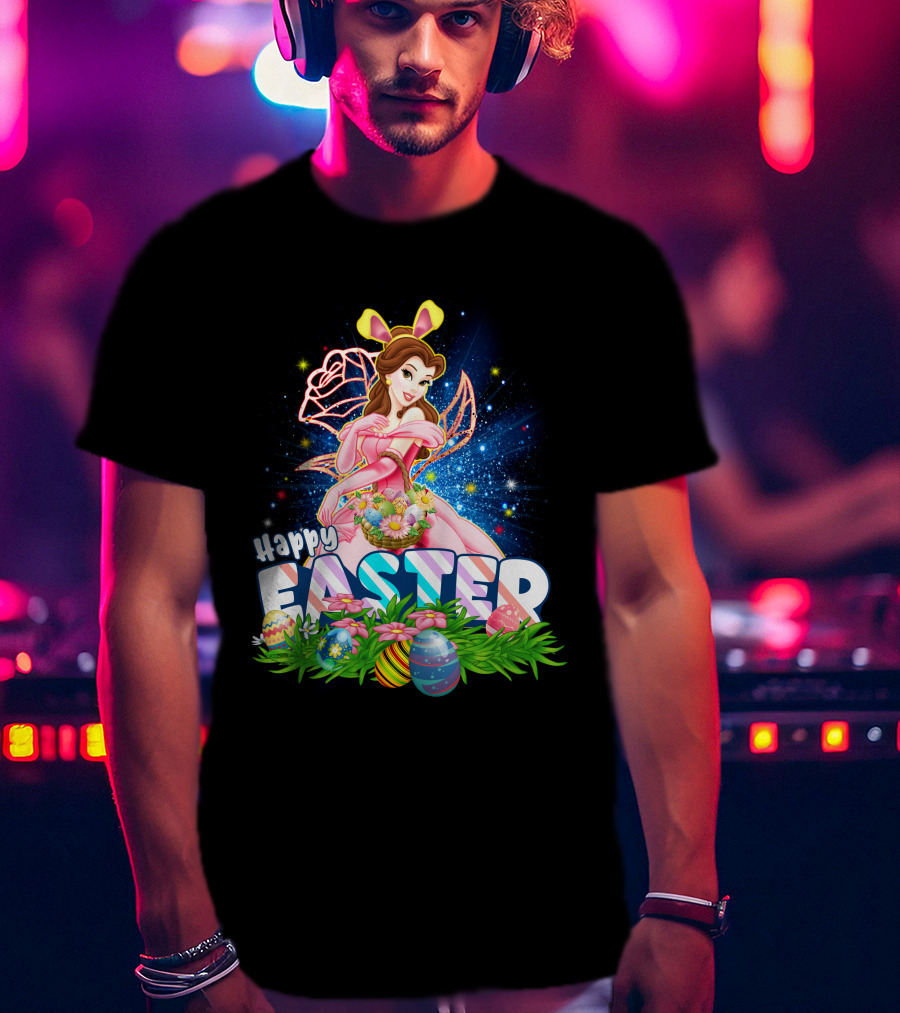 Belle Happy Easter Eggs Basket Fantasy T-Shirt