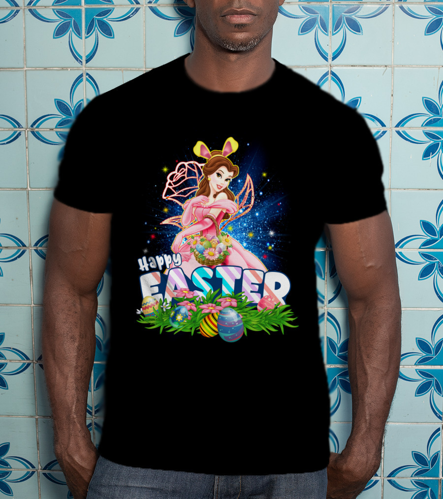 Belle Happy Easter Eggs Basket Fantasy T-Shirt