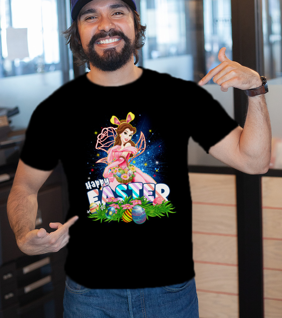 Belle Happy Easter Eggs Basket Fantasy T-Shirt