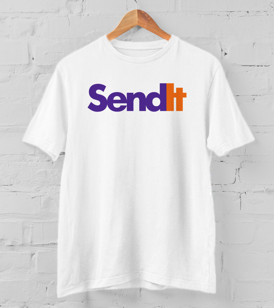 Send It Bold Lettering Color Combination T-Shirt
