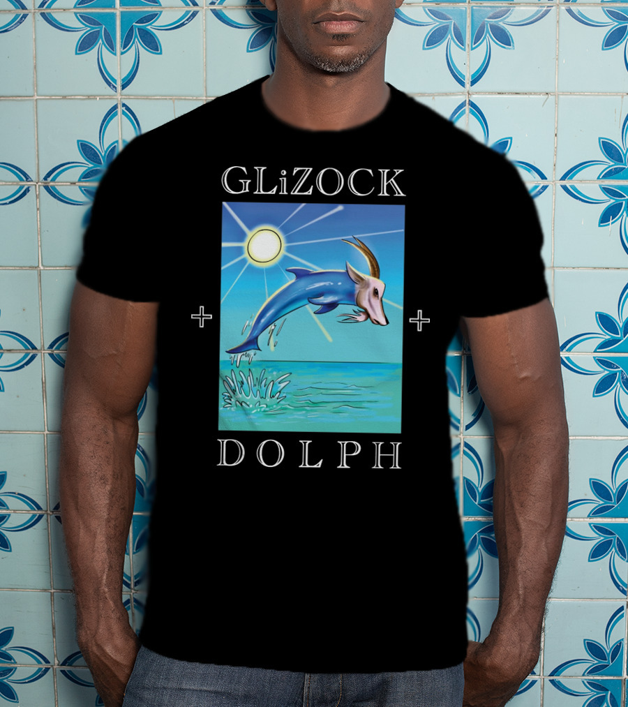 GLiZOCK DOLPH Goat Dolphin Jump Ocean T-Shirt