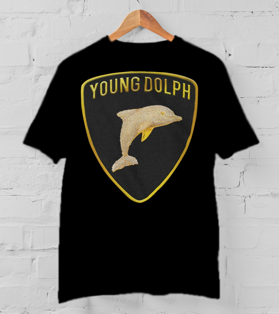 YOUNG DOLPH Rich Slave Emblem Badge T-Shirt