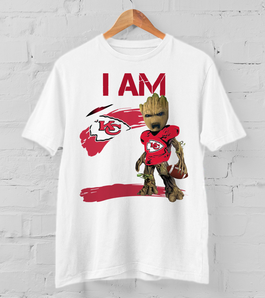 I AM KC Chiefs Groot Football T-Shirt