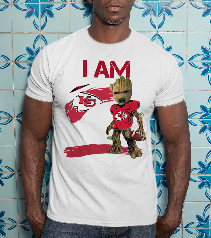 I AM KC Chiefs Groot Football T-Shirt