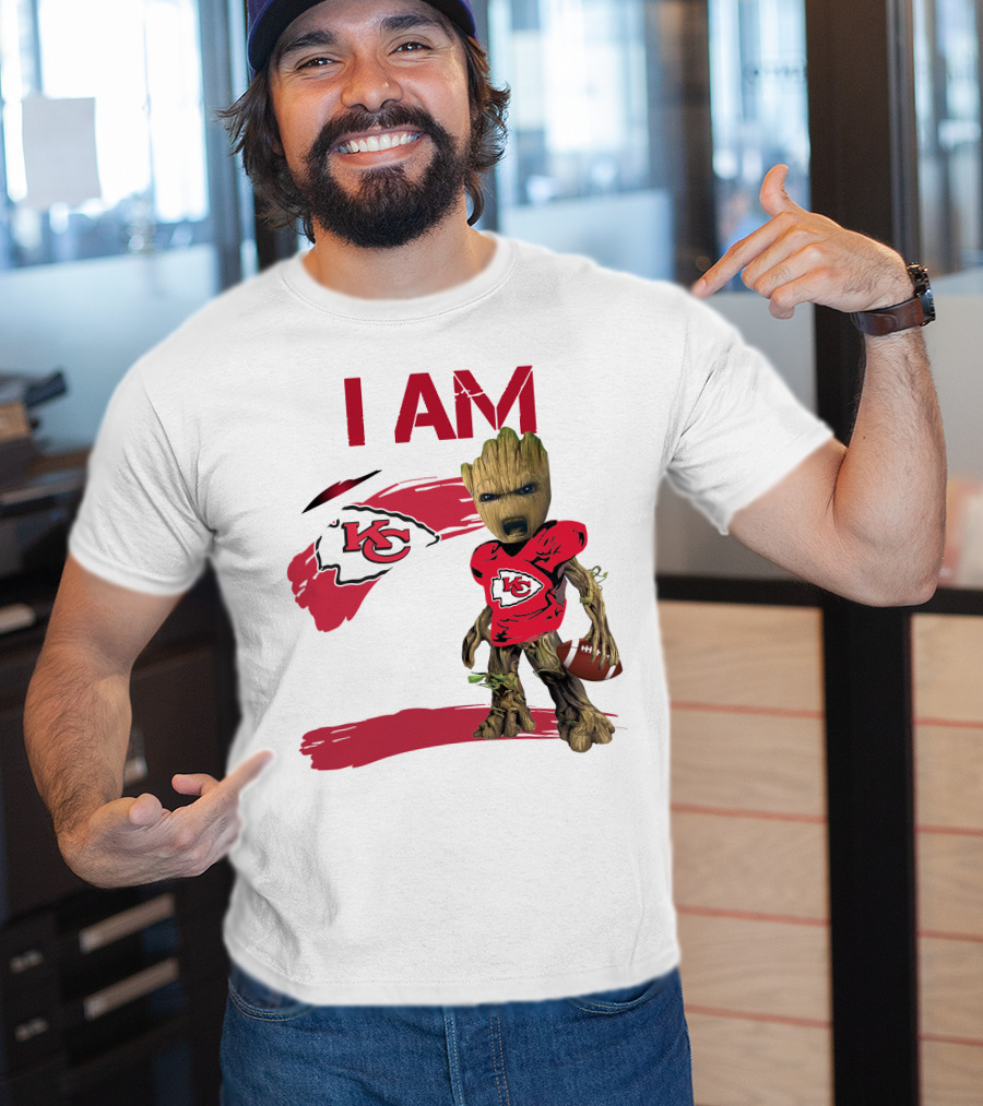 I AM KC Chiefs Groot Football T-Shirt