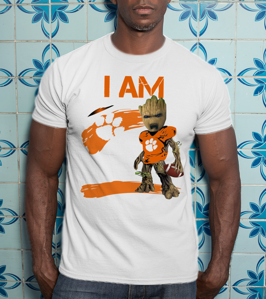 I AM Clemson Tigers Football Groot Fan T-Shirt