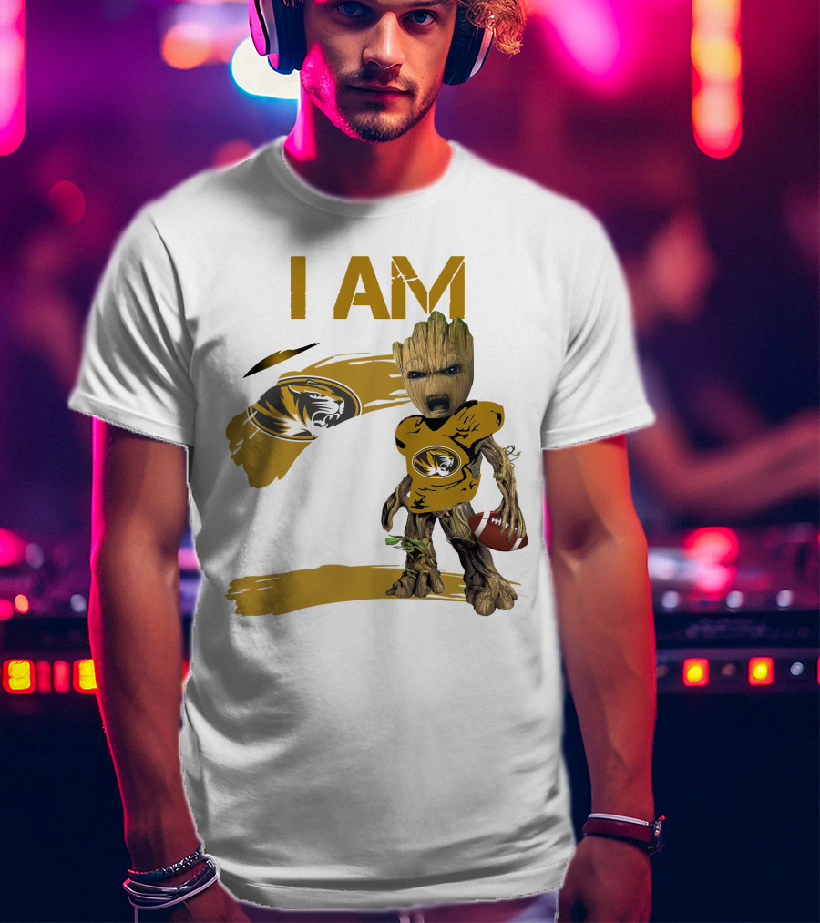 I AM Missouri Football Tiger Groot T-Shirt