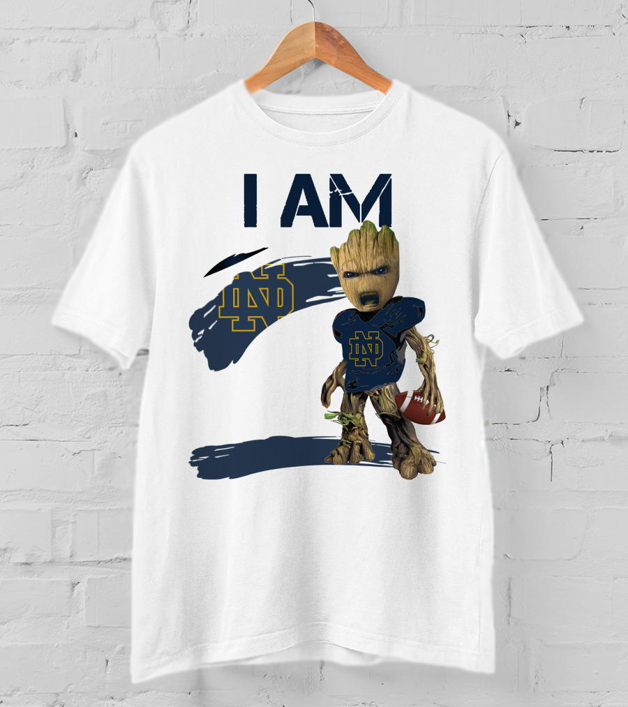 I AM Notre Dame ND Football Groot T-Shirt