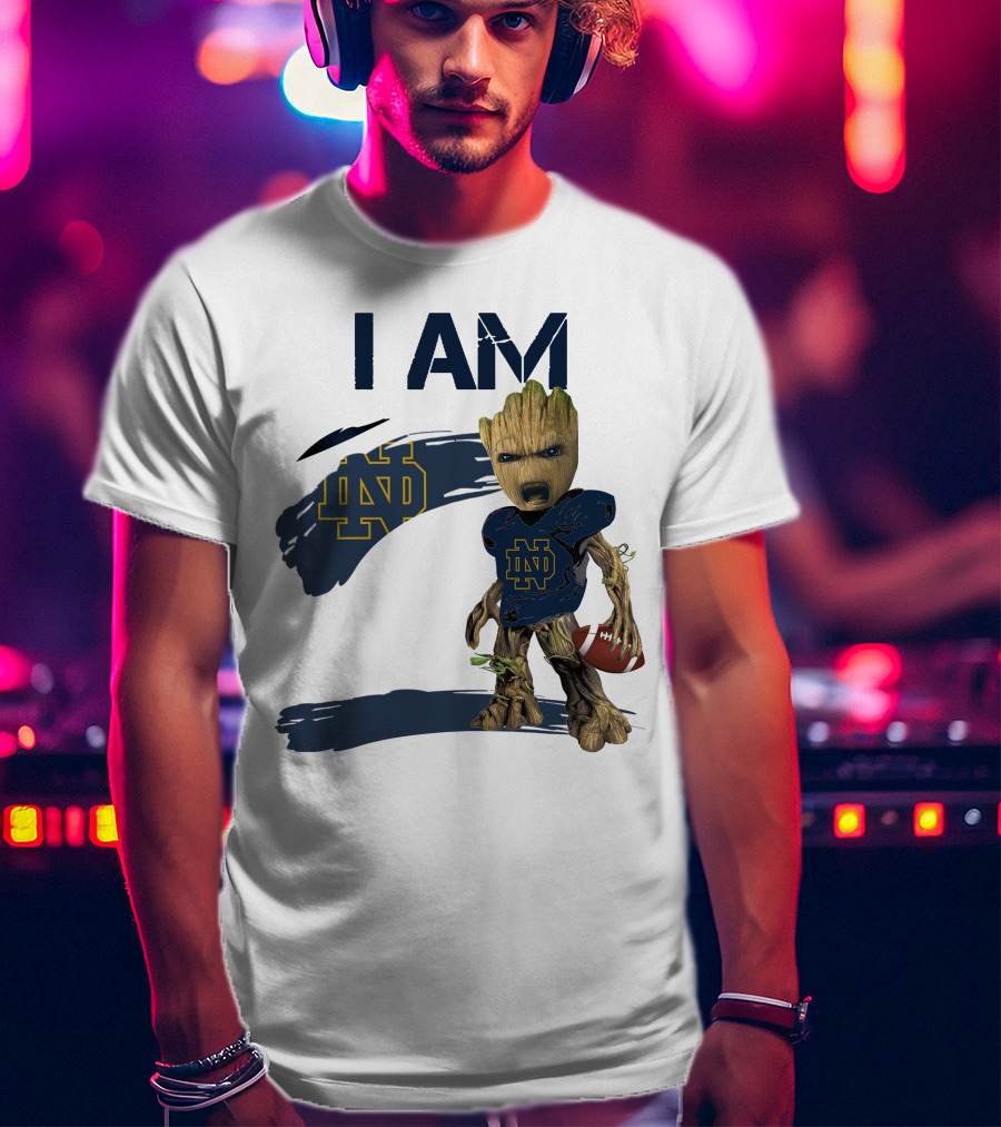 I AM Notre Dame ND Football Groot T-Shirt