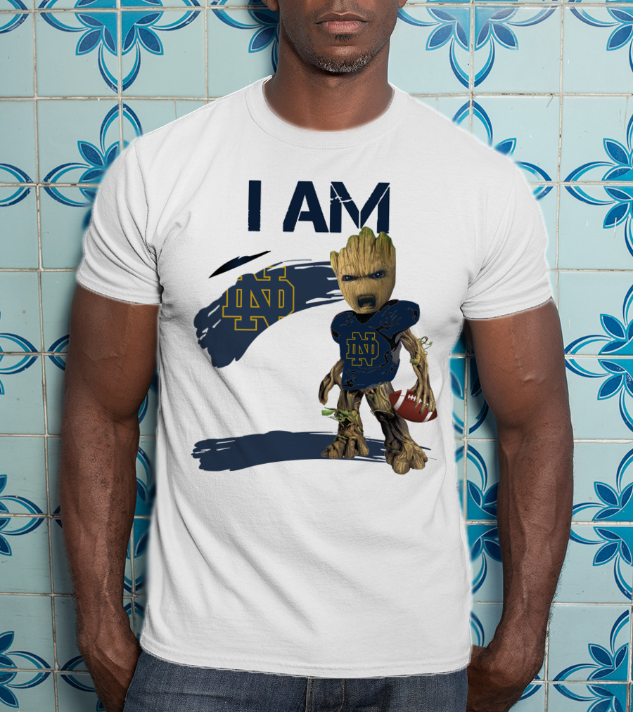 I AM Notre Dame ND Football Groot T-Shirt