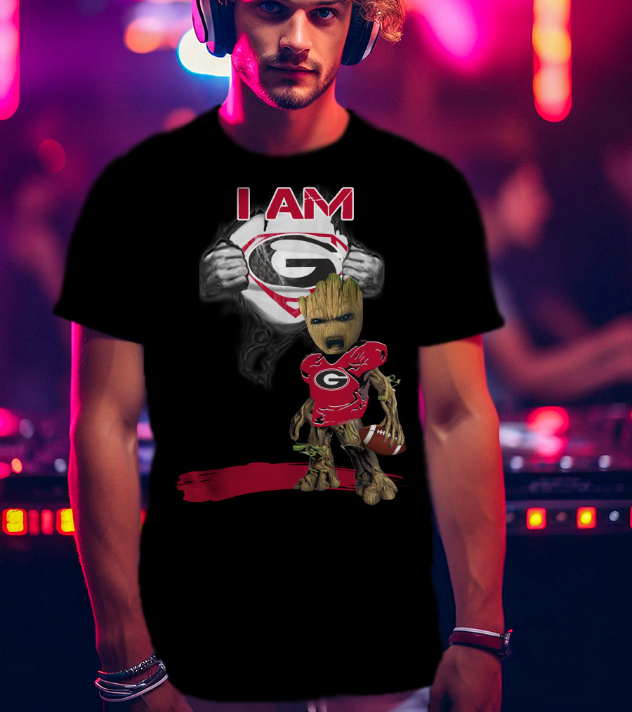 I Am Bulldogs Baby Groot Superman T-Shirt