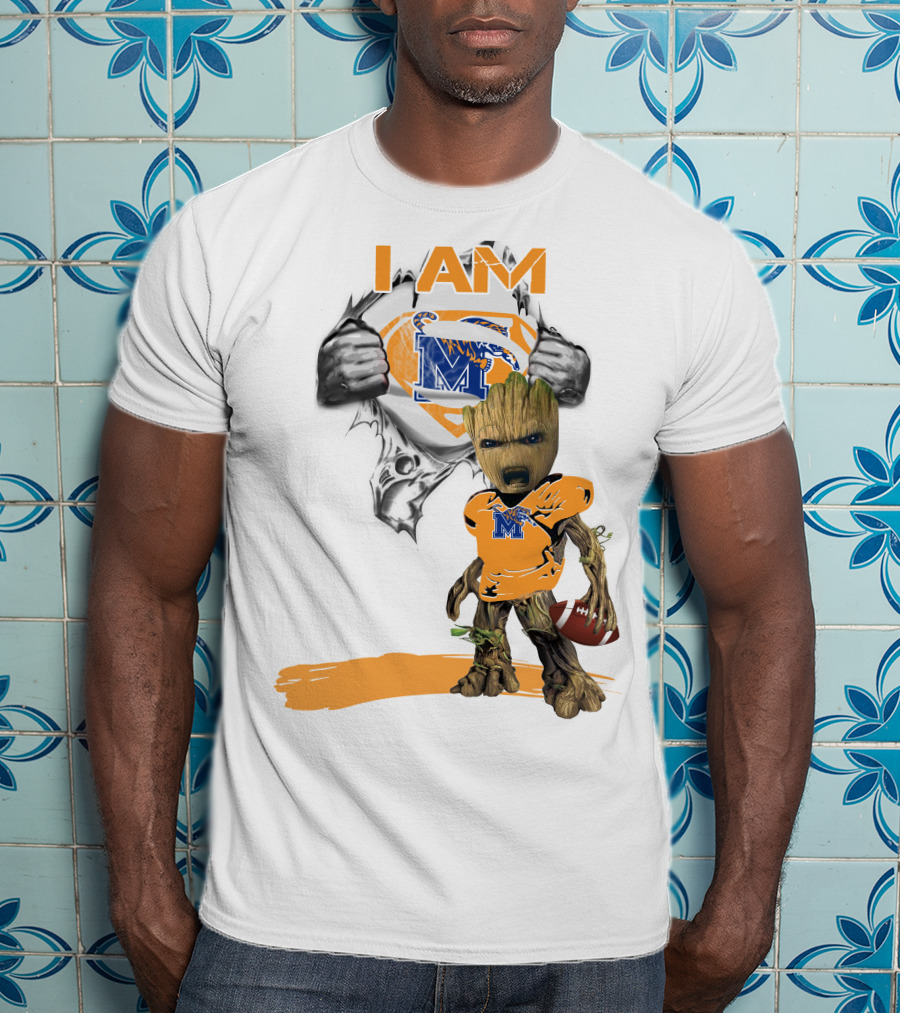 I AM Memphis Baby Groot Football Fan T-Shirt