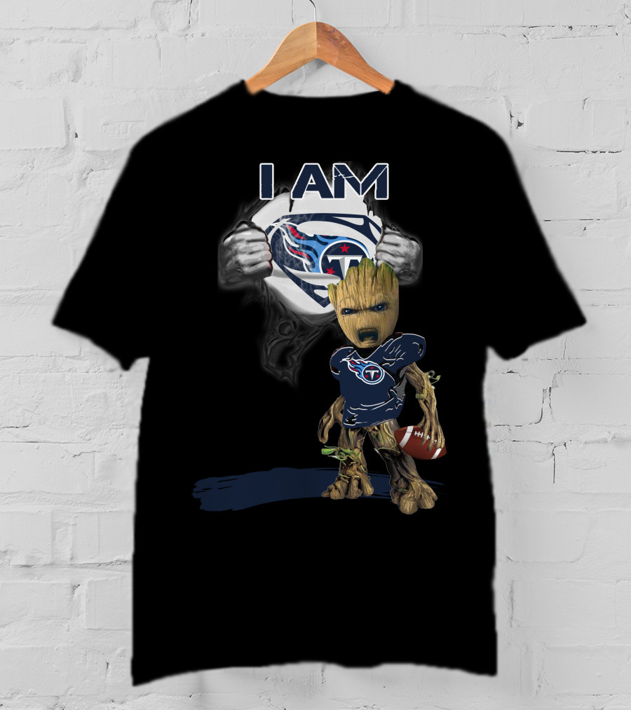 I Am Titans Baby Groot Football Superhero T-Shirt